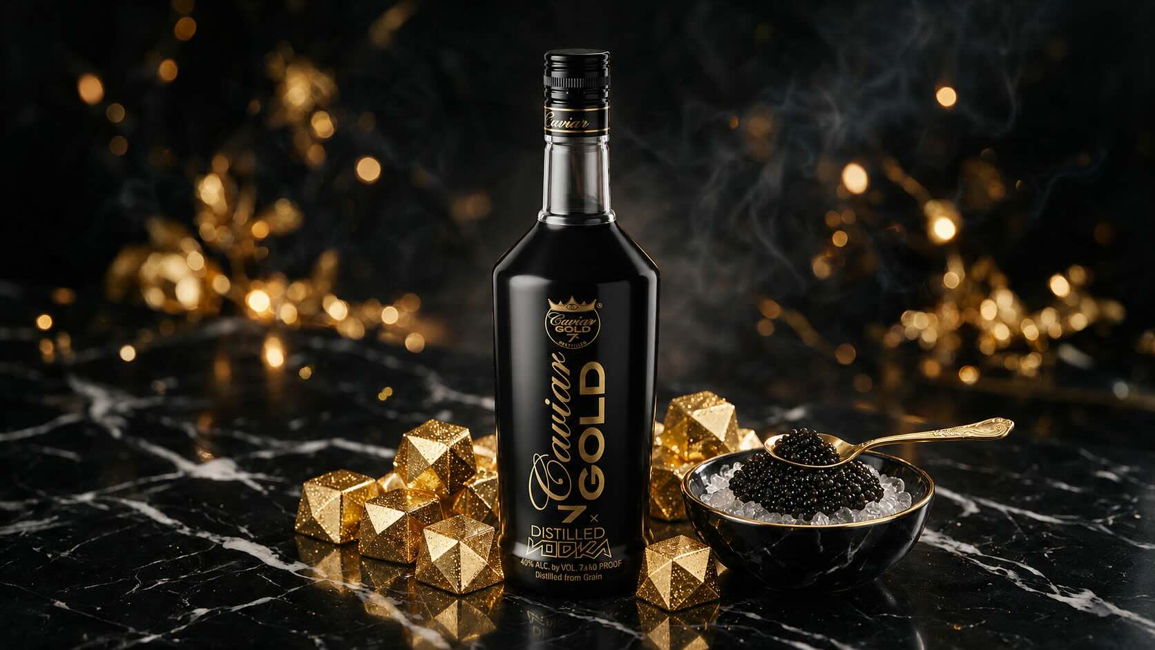 Caviar Gold Vodka Full Background